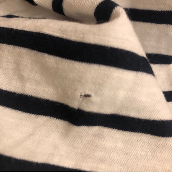 SZ small.  Mens.  Striped long sleeve Cotten tee (Henley)  buttons. - Picture 6 of 8